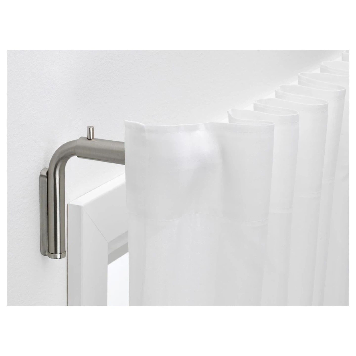 IKEA Tidpunkt Extendable Curtain Rods (4 Sets) - Satin Nickel - photo 3