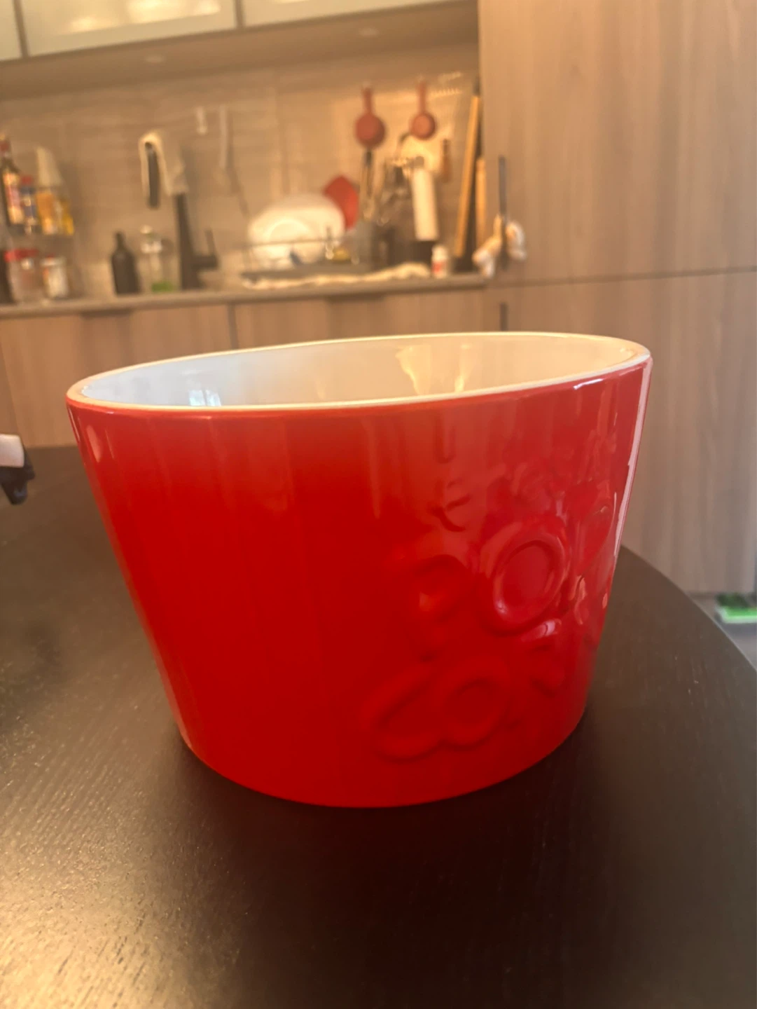 Ceramic popcorn bowl