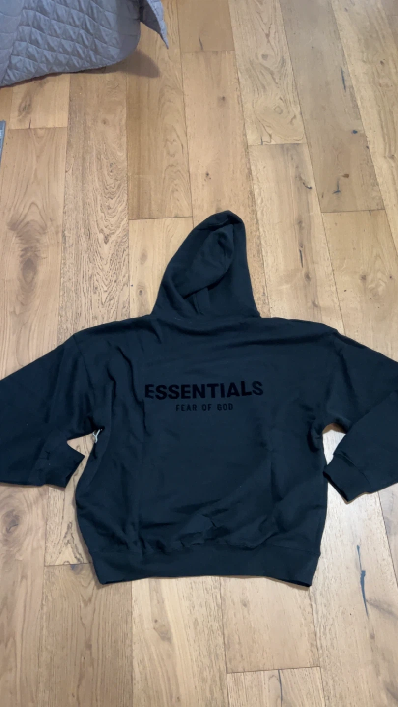 ESSENTIALS Fear of God Black Hoodie - photo 4