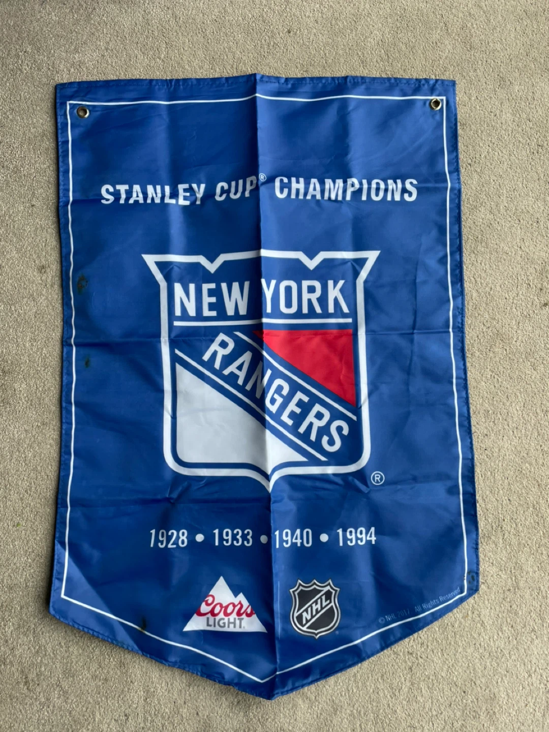 New York Rangers Stanley Cup Champions Banner