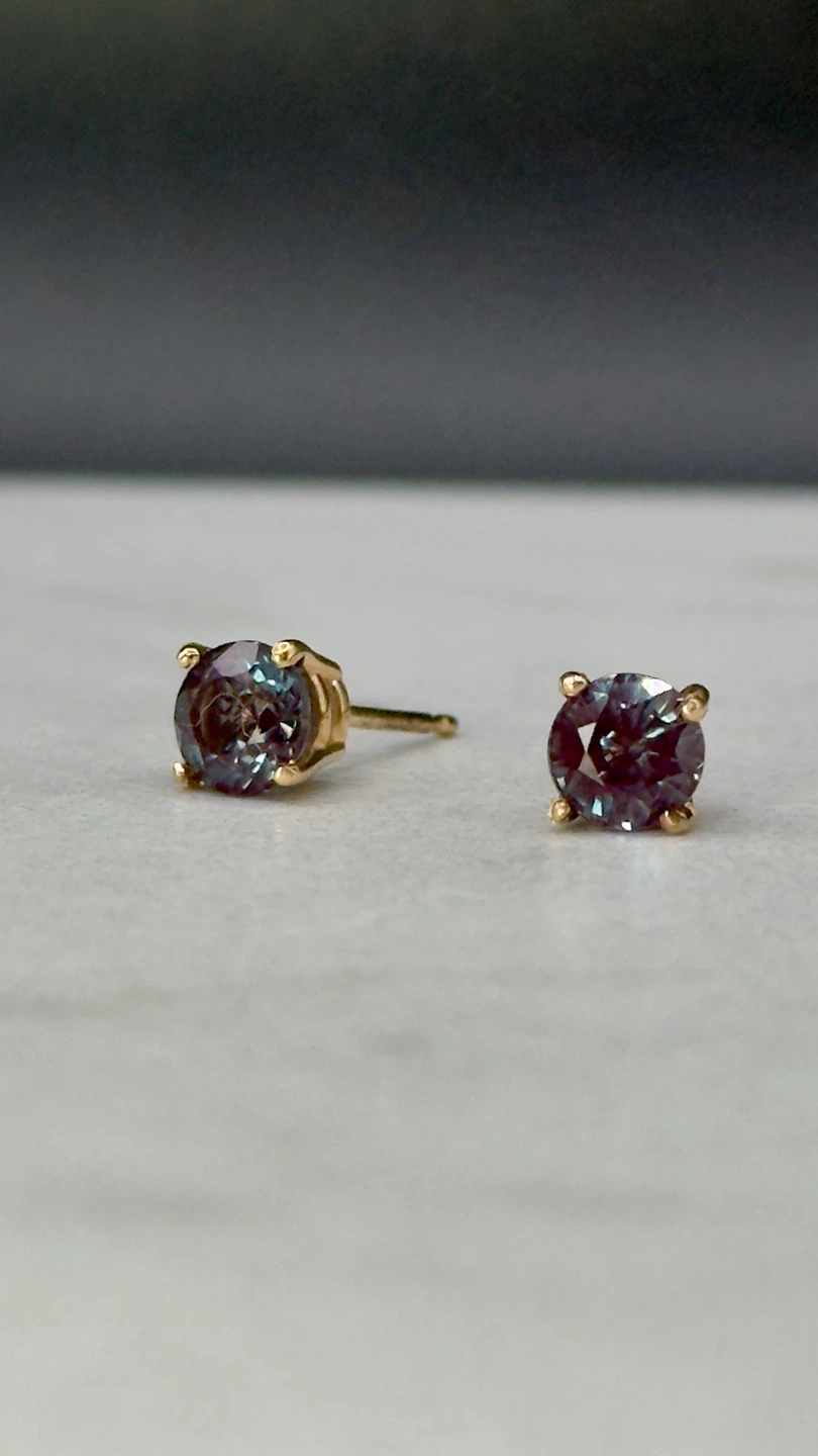 Alexandrite Stud Earrings