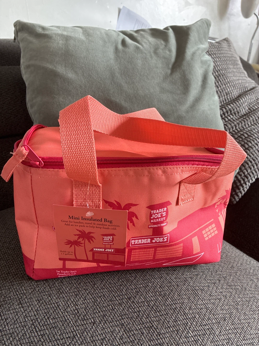 Trader Joe's Mini Insulated Bag (peach)