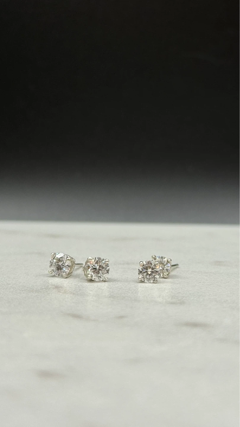 Silver Stud Earrings Set - photo 2