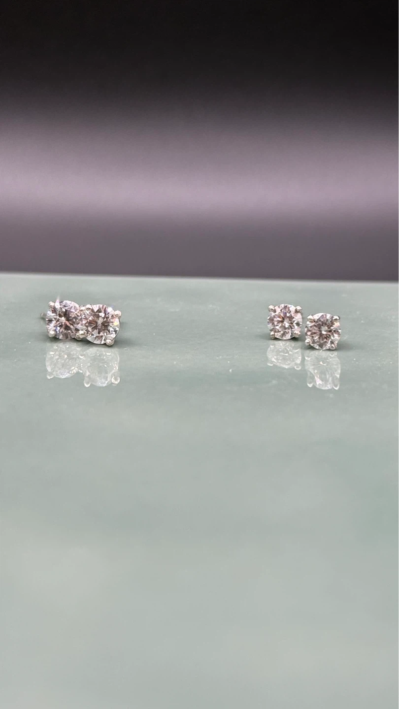 Silver Stud Earrings Set - photo 4