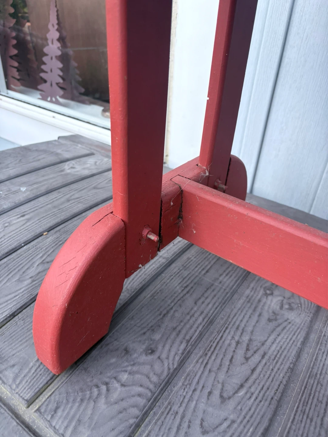 Red Wooden Side Table - photo 4