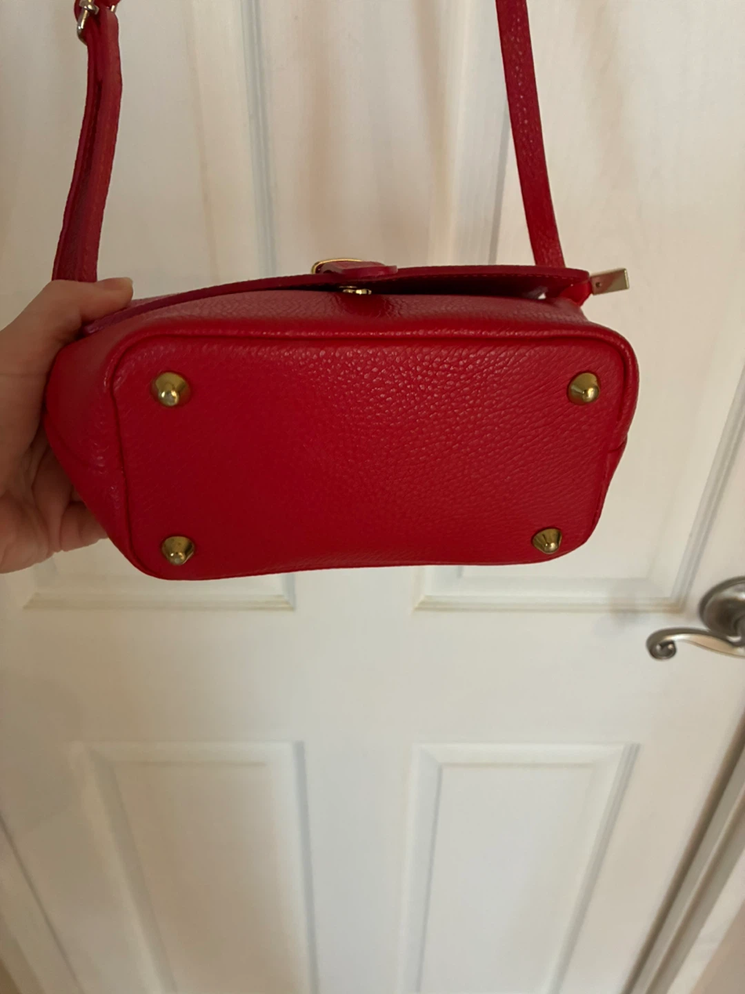 Red Leather Crossbody Purse- made in Italy - photo 2