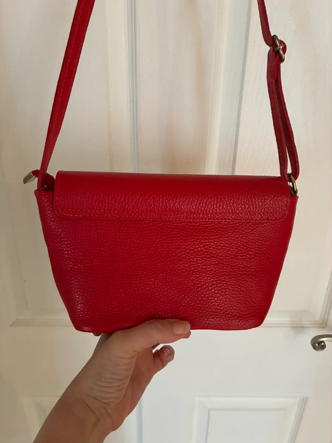 Red Leather Crossbody Purse- made in Italy - photo 4