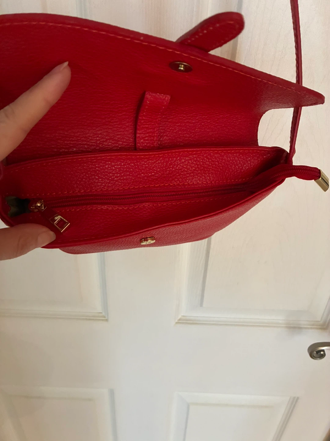 Red Leather Crossbody Purse- made in Italy - photo 5