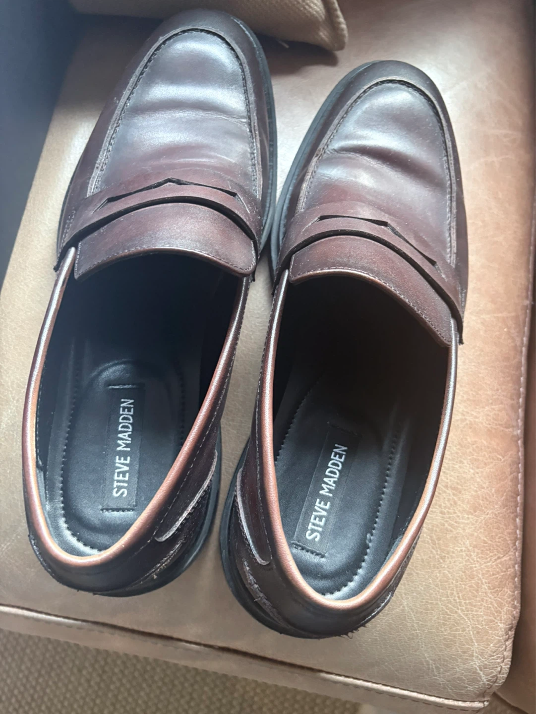 Steve Madden Brown Leather Loafers