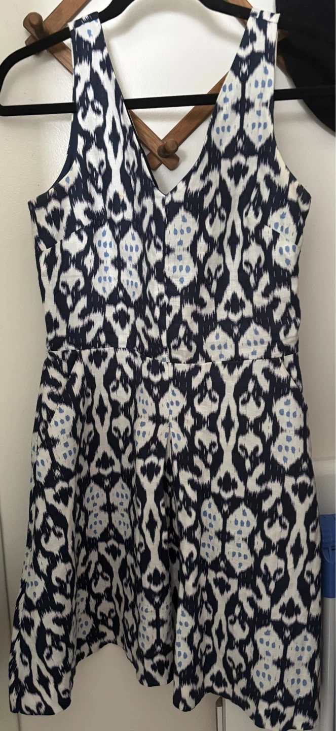 Calvin Klein Teal & White Polka Dot Dress Size 4 - photo 5