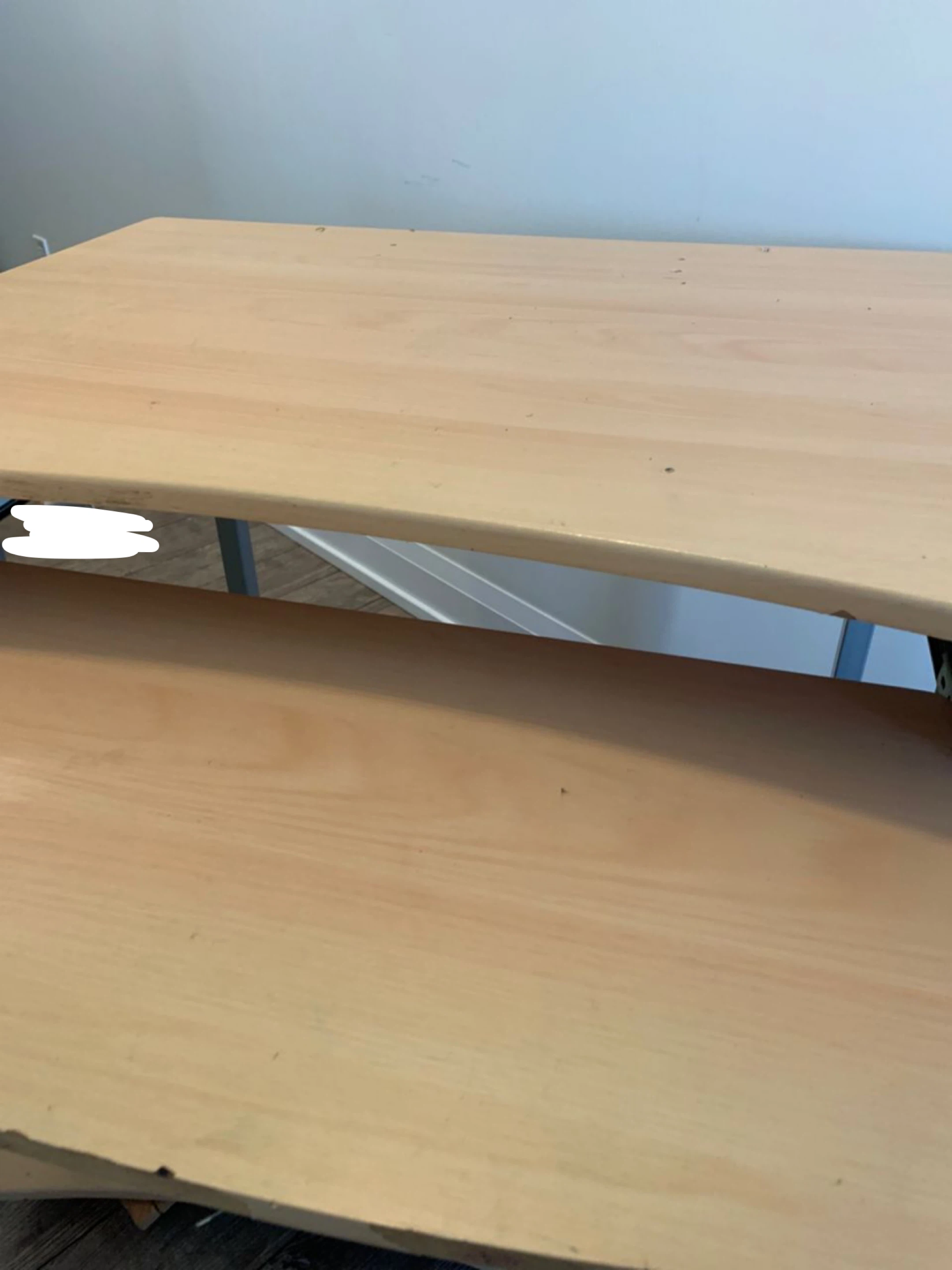 Light Wood Computer Desk with Keyboard Tray - photo 4