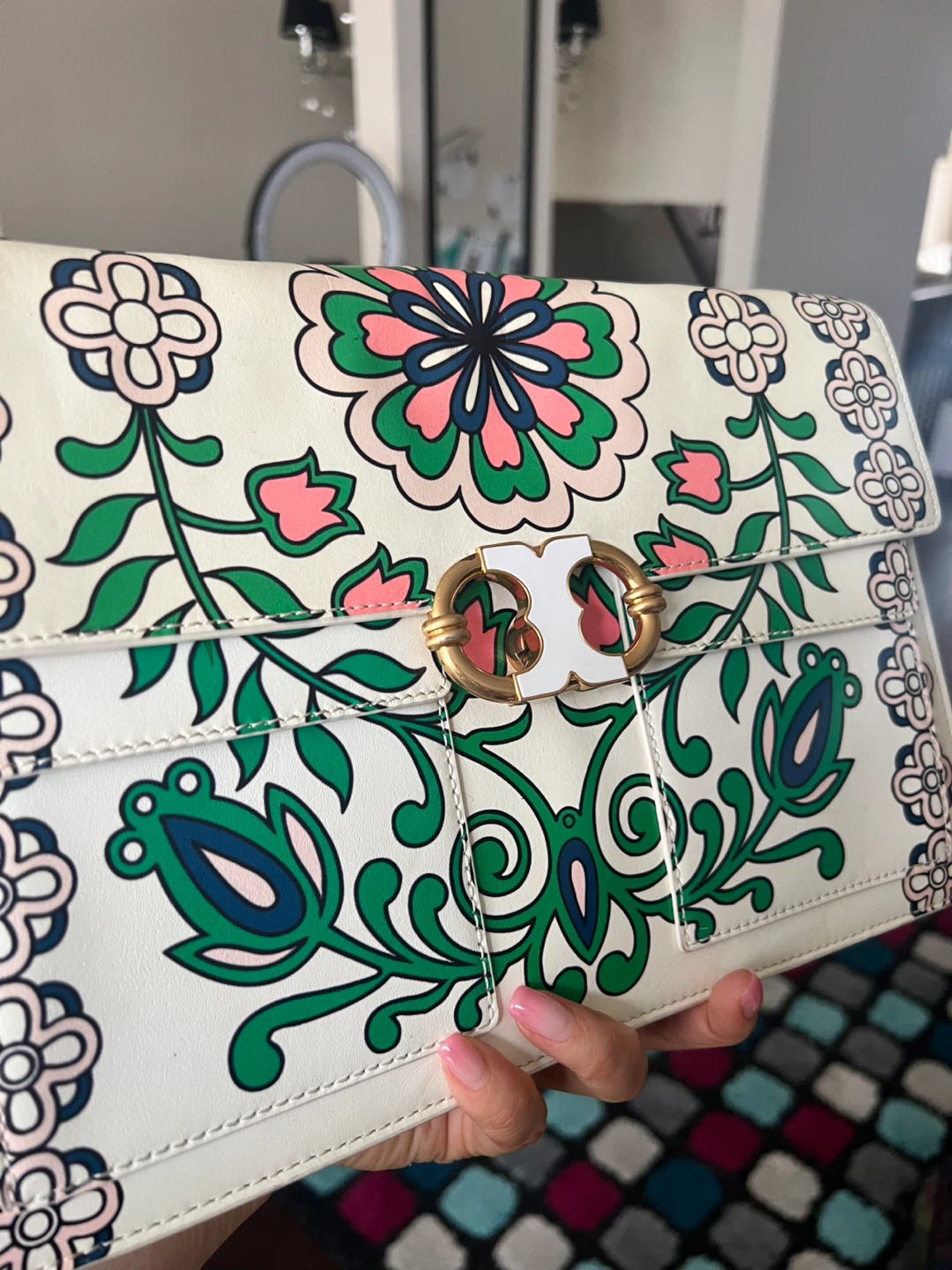 Tory Burch Floral Print Shoulder Bag