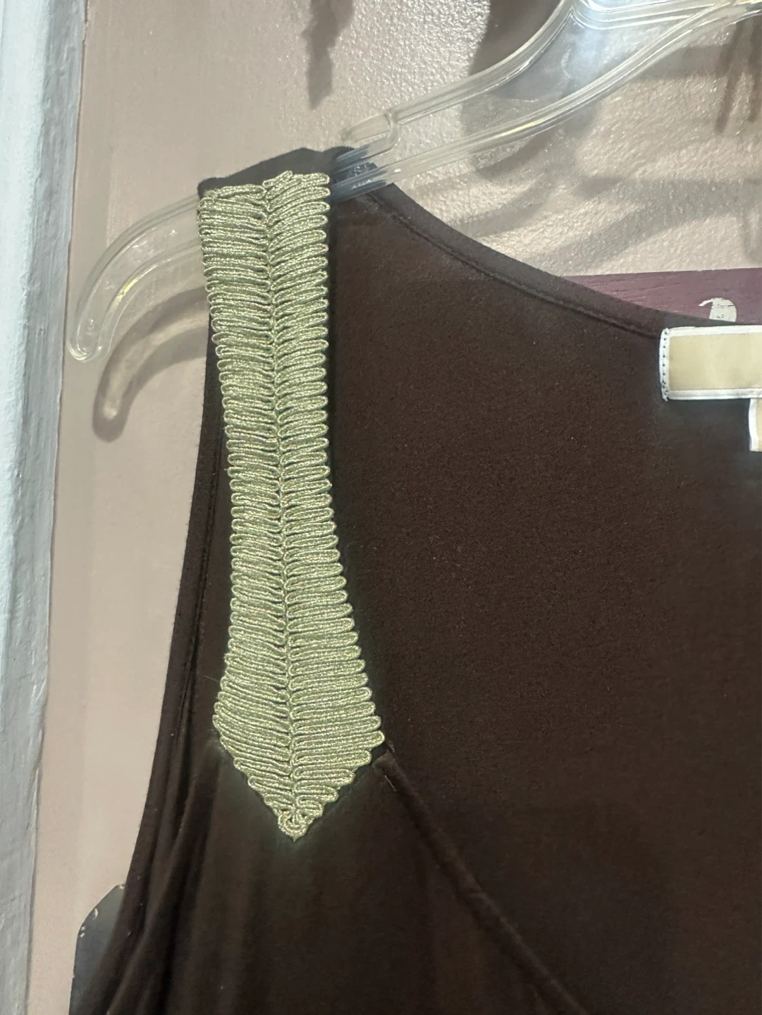 Michael Kors Brown Embellished Tank Top - Size L/G - photo 3