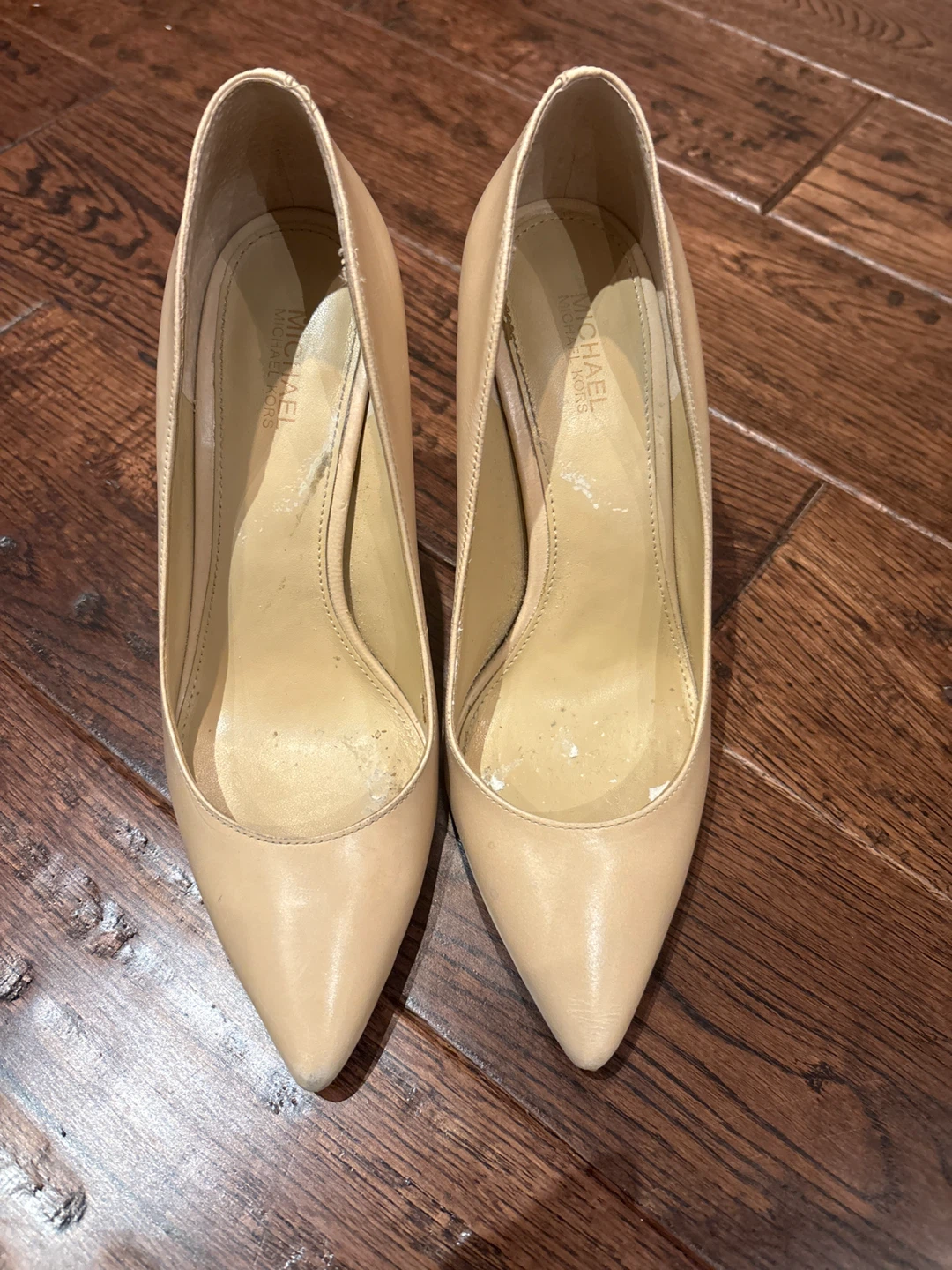 Michael Kors Nude Leather Heels