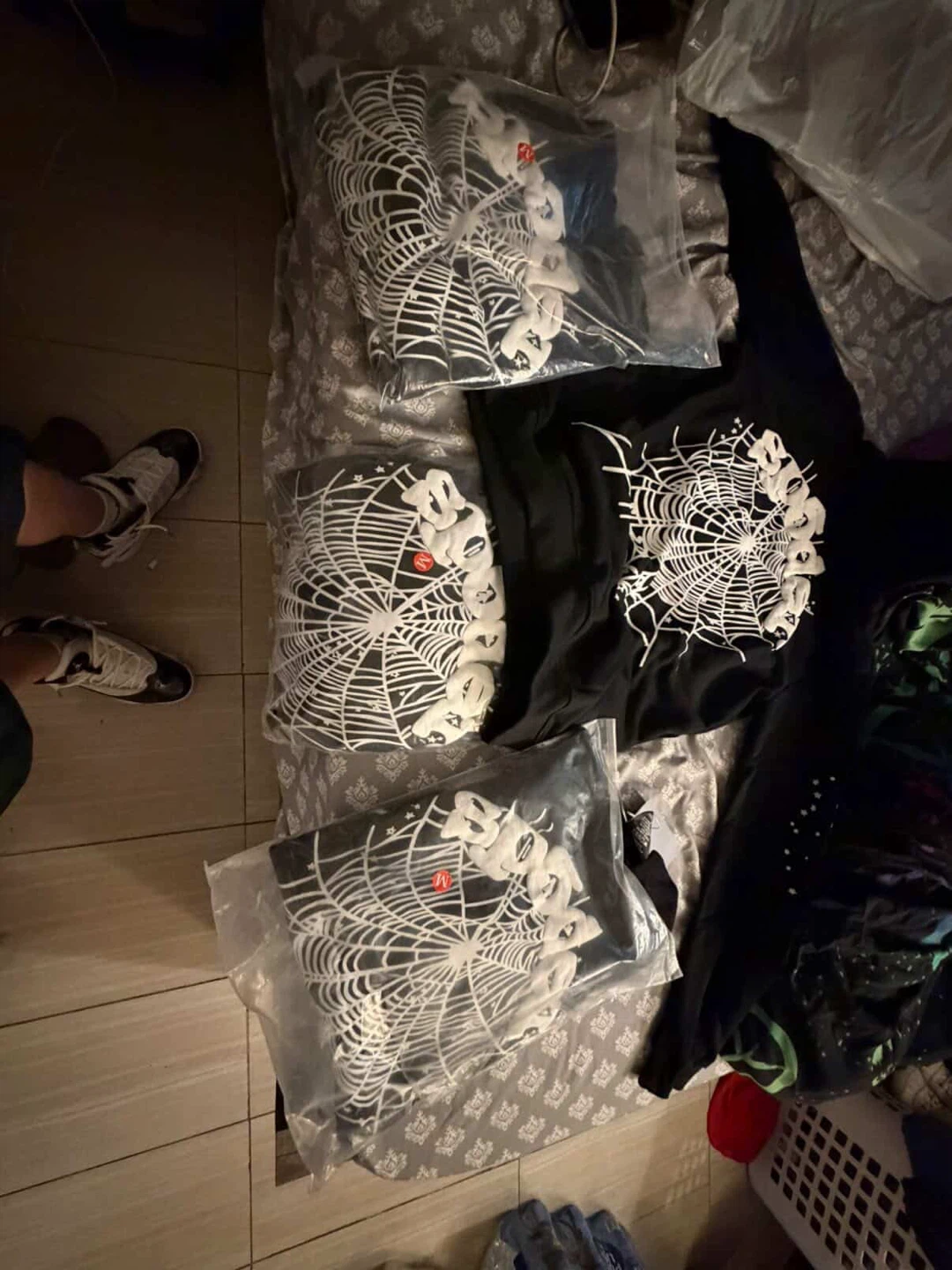 Black Spider Web Graphic Hoodie