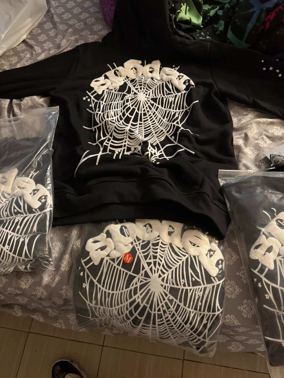 Black Spider Web Graphic Hoodie - photo 2