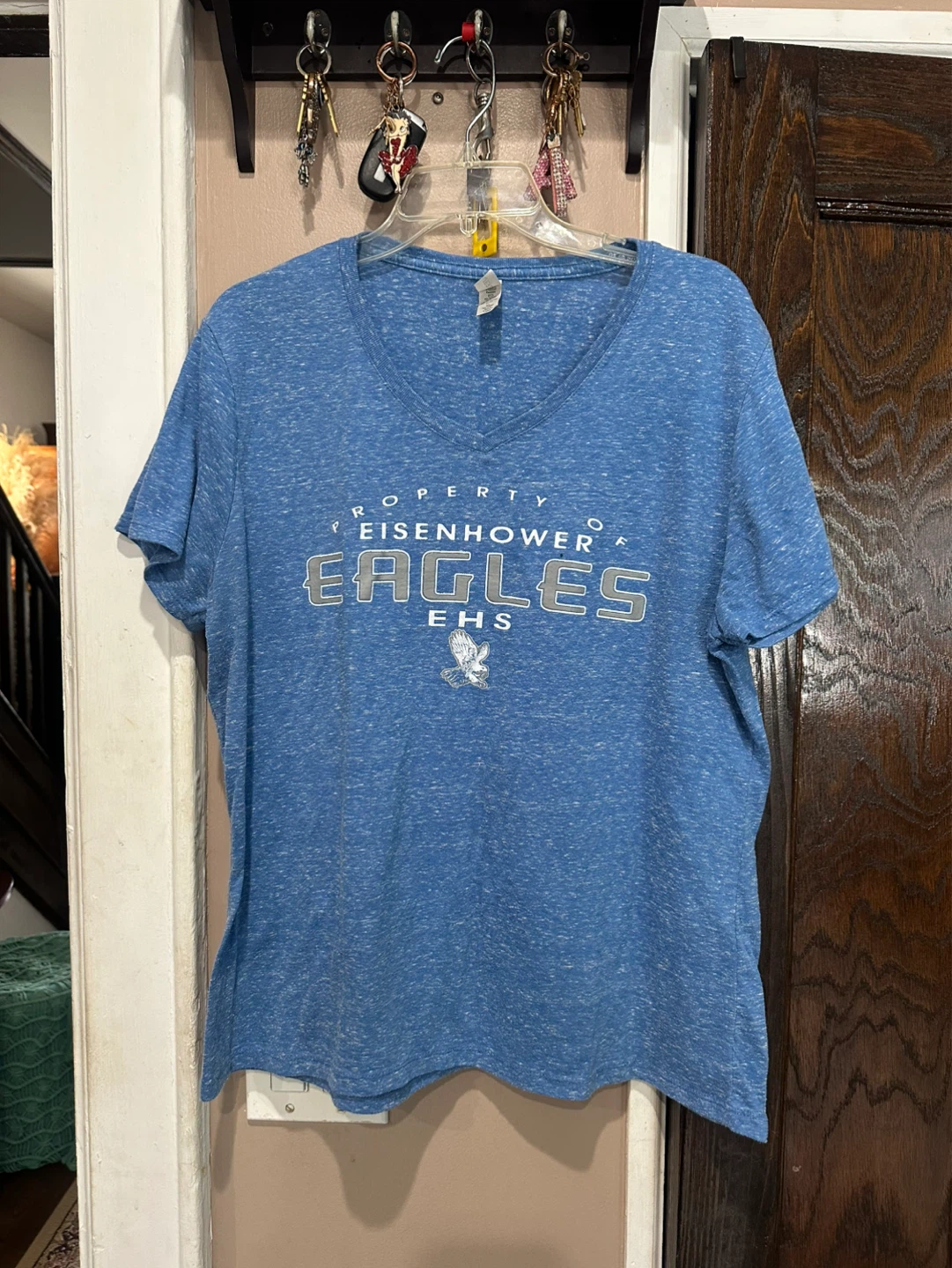 Jerzees Eisenhower Eagles EHS Ladies T-Shirt XL Blue