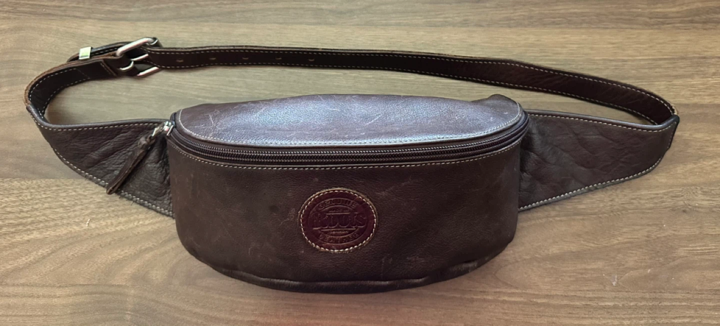 Vintage 90's Roots Leather Belt Bag