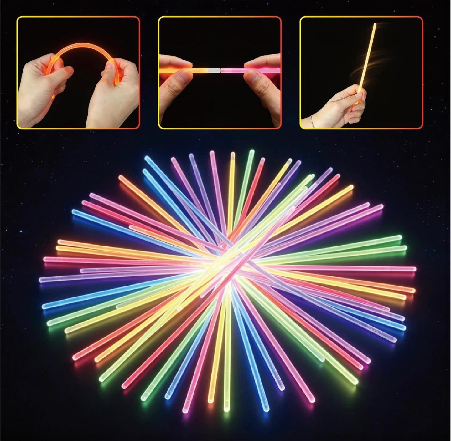 400 Piece Glow Sticks Bulk Party Pack - photo 3