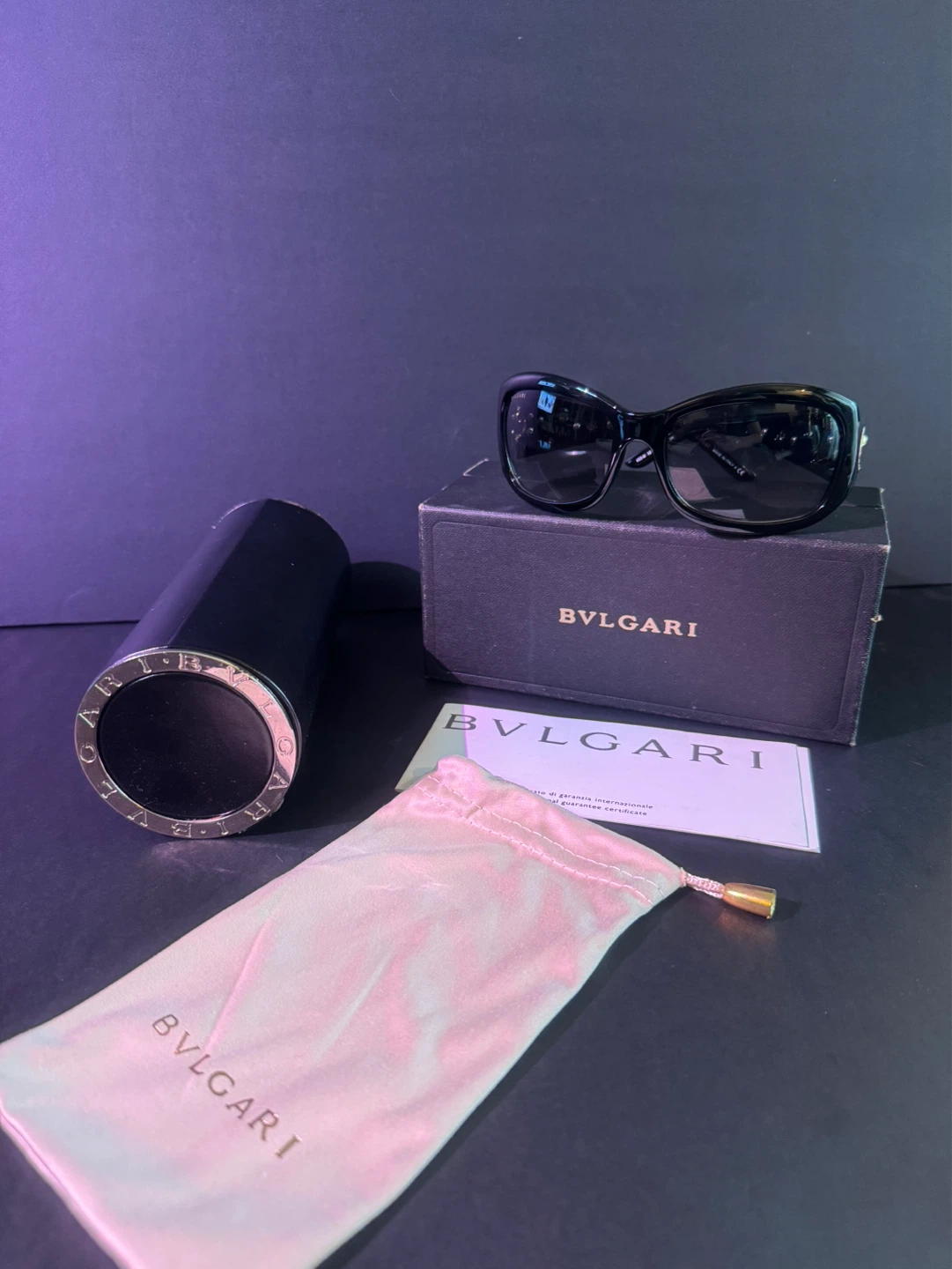 Vintage Bvlgari Sunglasses with Crystal Embellishments - photo 3