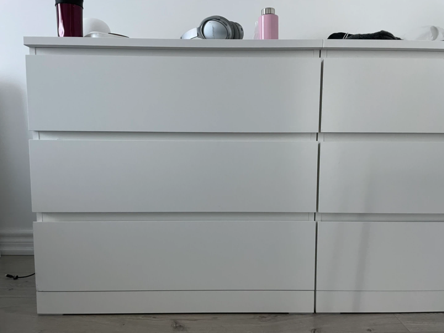 Ikea White 2 3-drawer chests