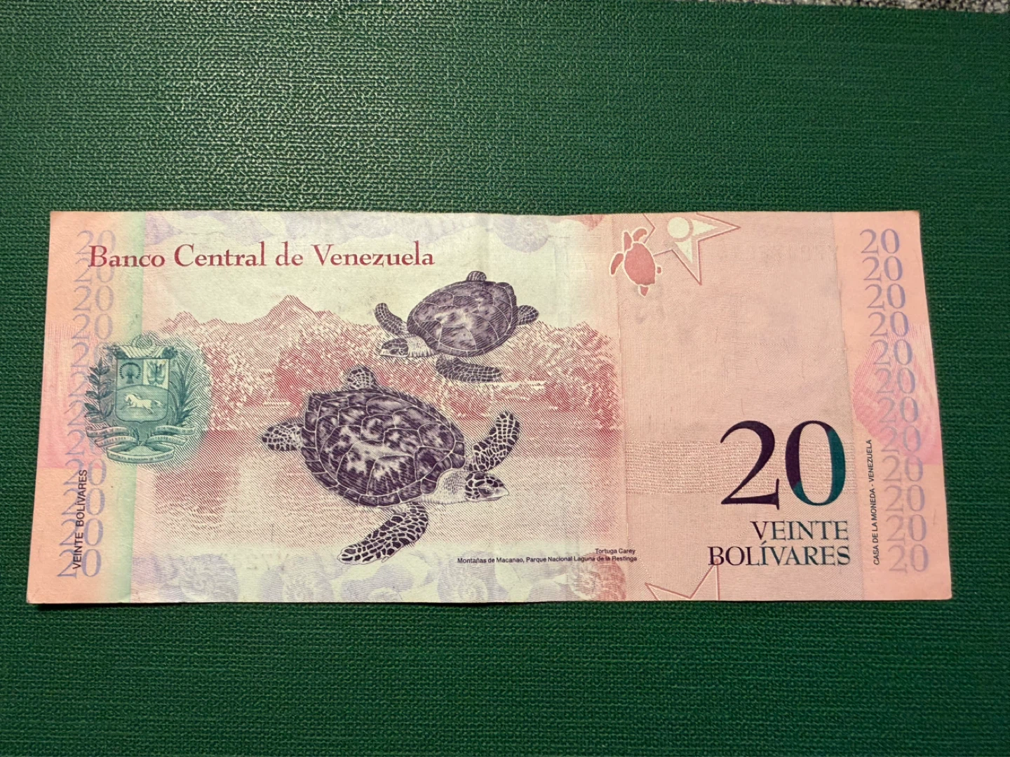 Venezuela 20 Bolivares Banknote - photo 2