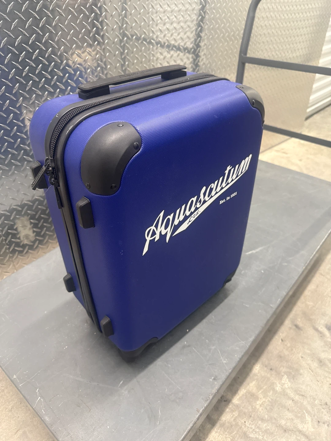 Aquascutum Blue Hardside Carry-On Luggage
