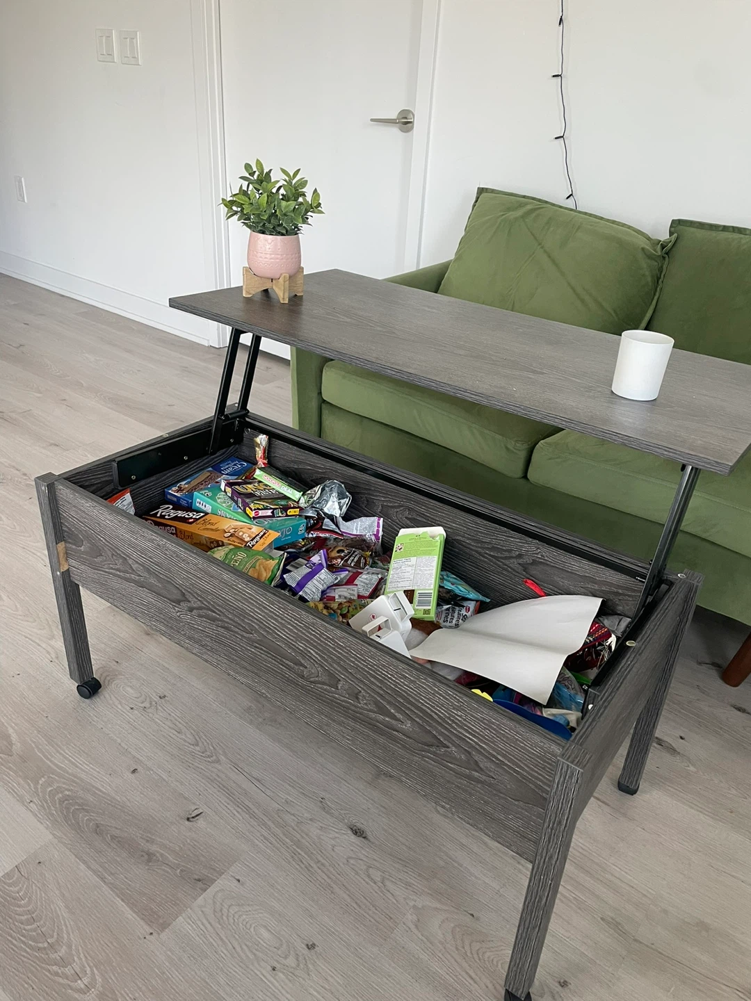 Lift-Top Coffee Table with Storage - photo 2