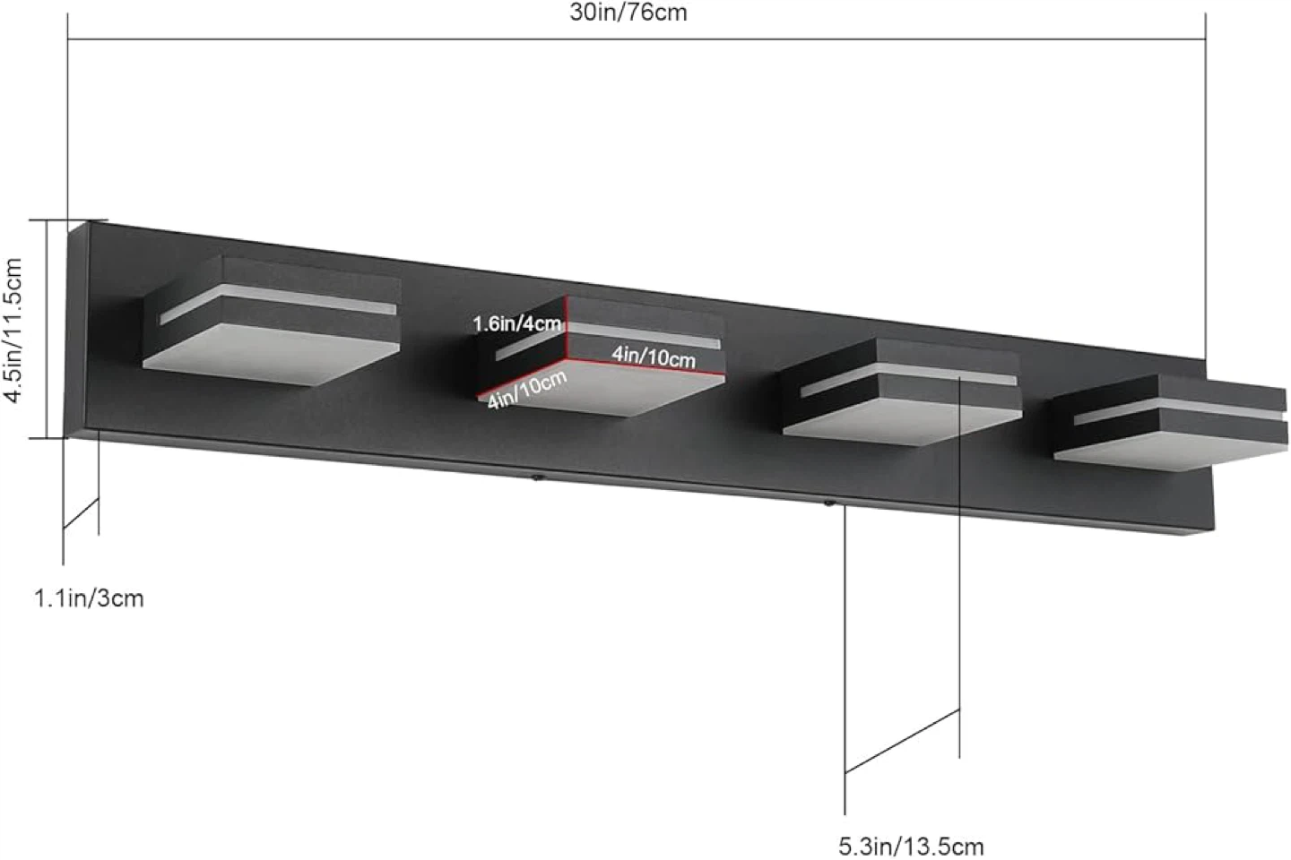 Sinerise LED Modern Bathroom Vanity Light - photo 5