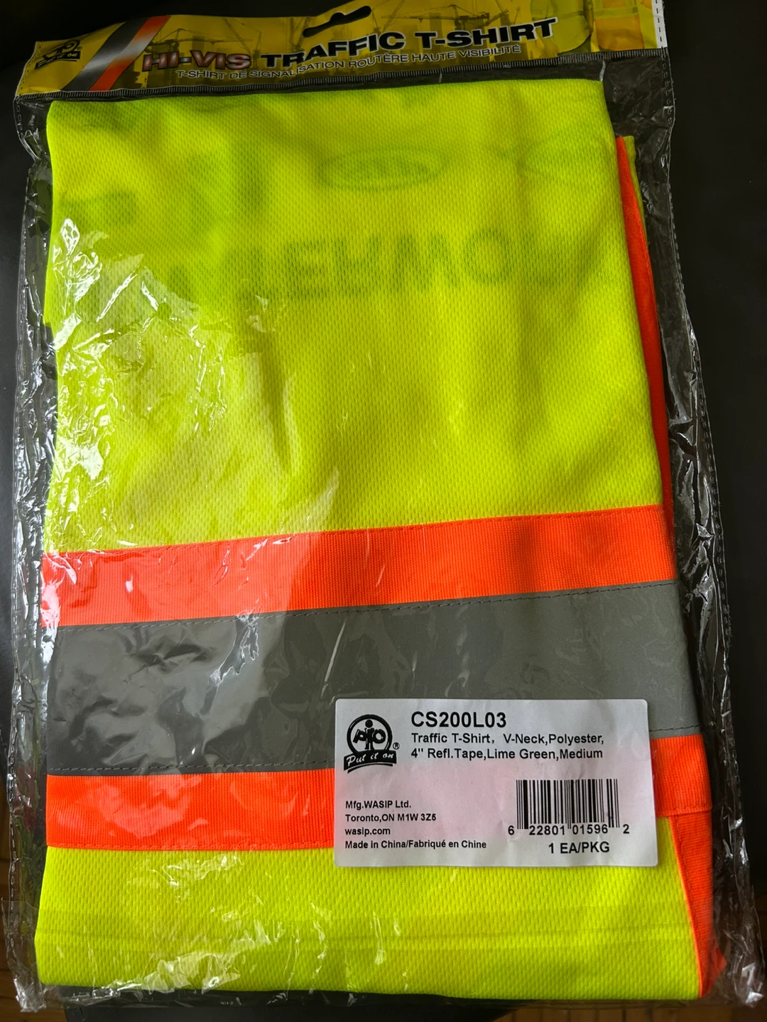 HI-VIS Traffic T-Shirt, Lime Green, Medium