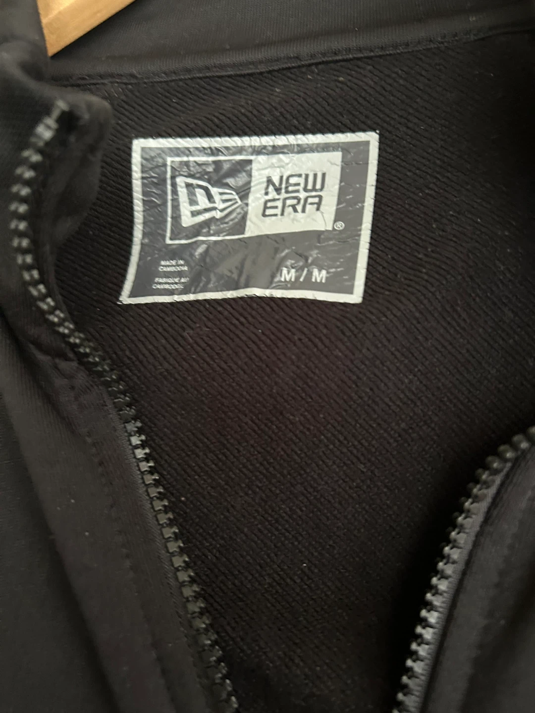 New Era Black Full Zip Hoodie Jacket M/M