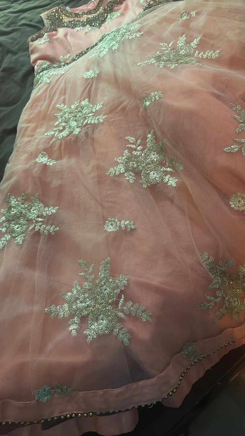 Pink Embellished Tulle Dress
