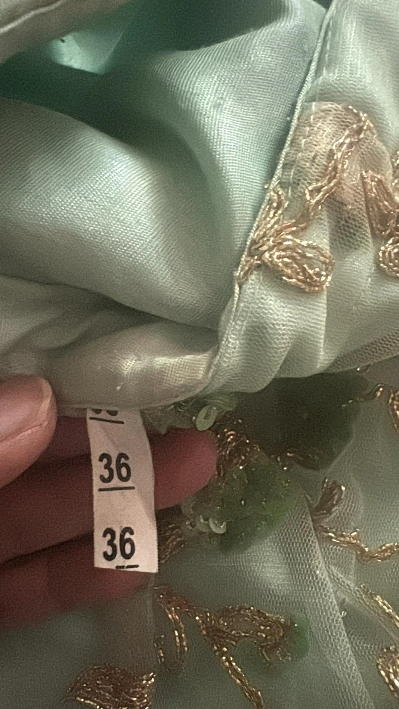 Mint Green Embroidered Lehenga Set Size 36 - photo 3