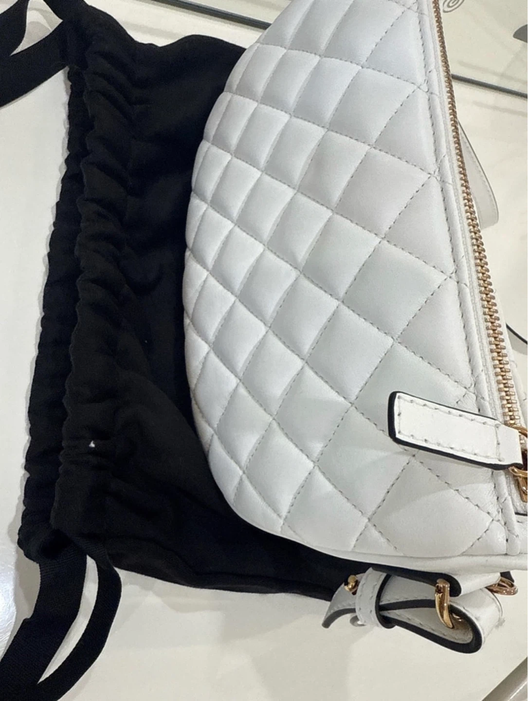 Versace White Quilted Leather Medusa Camera Bag - photo 4