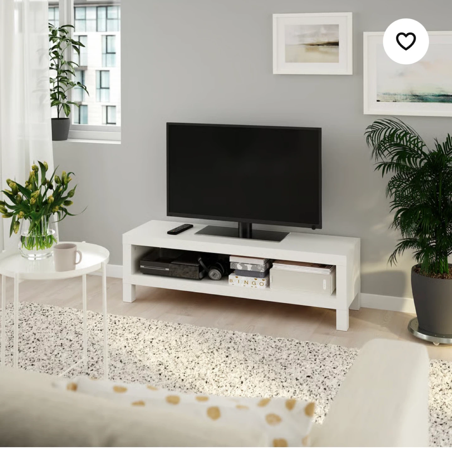 Ikea - White Entertainment Unit / TV Stand - 120 cm - photo 4