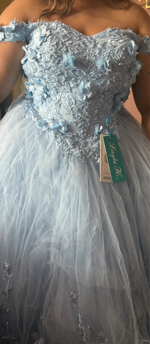 Layla K. Baby Blue "May Queen" LK158 Formal Gown - Size 8 - photo 4