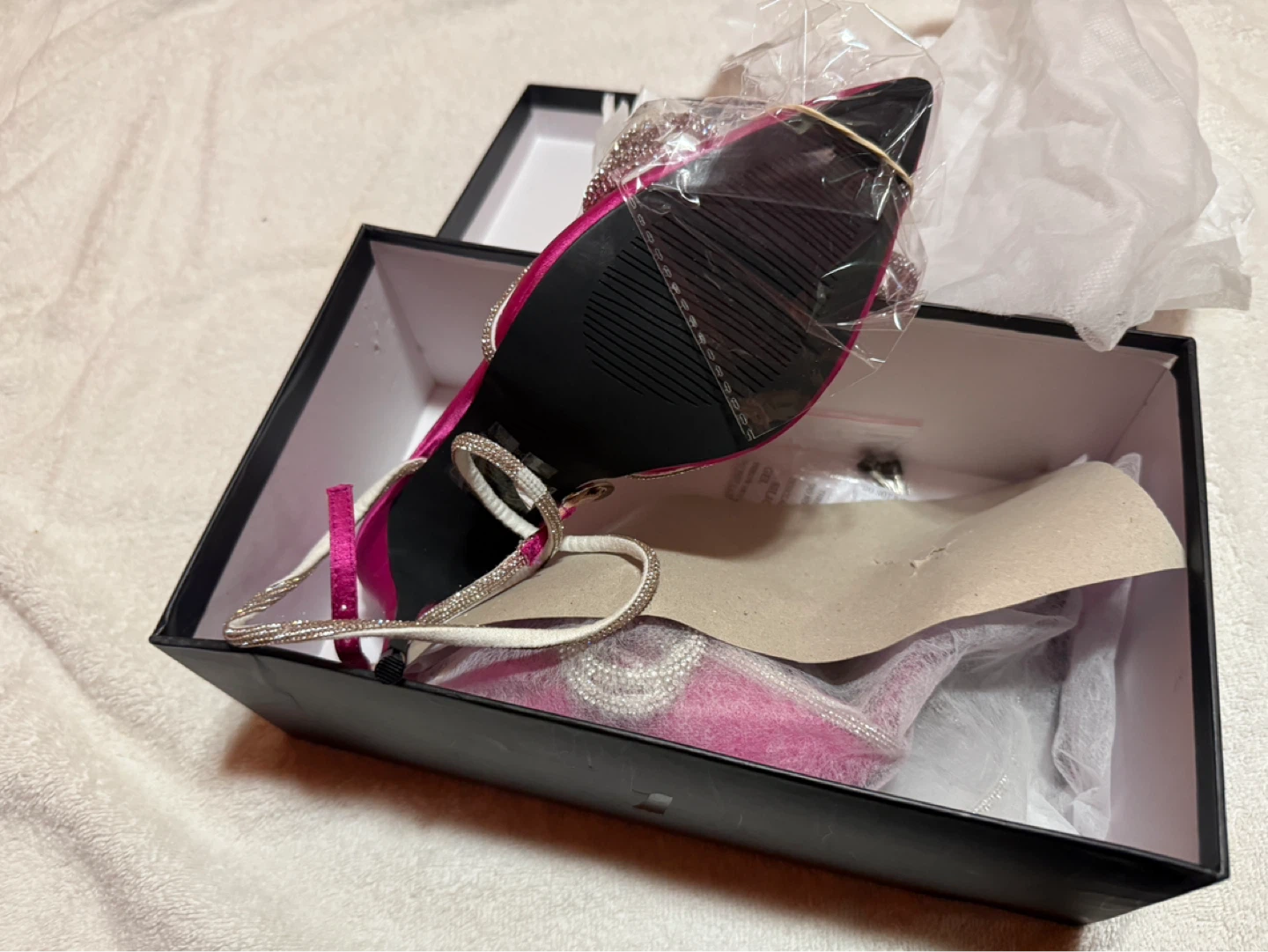 Azalea Wang Magenta Embellished Stiletto Heels - photo 3