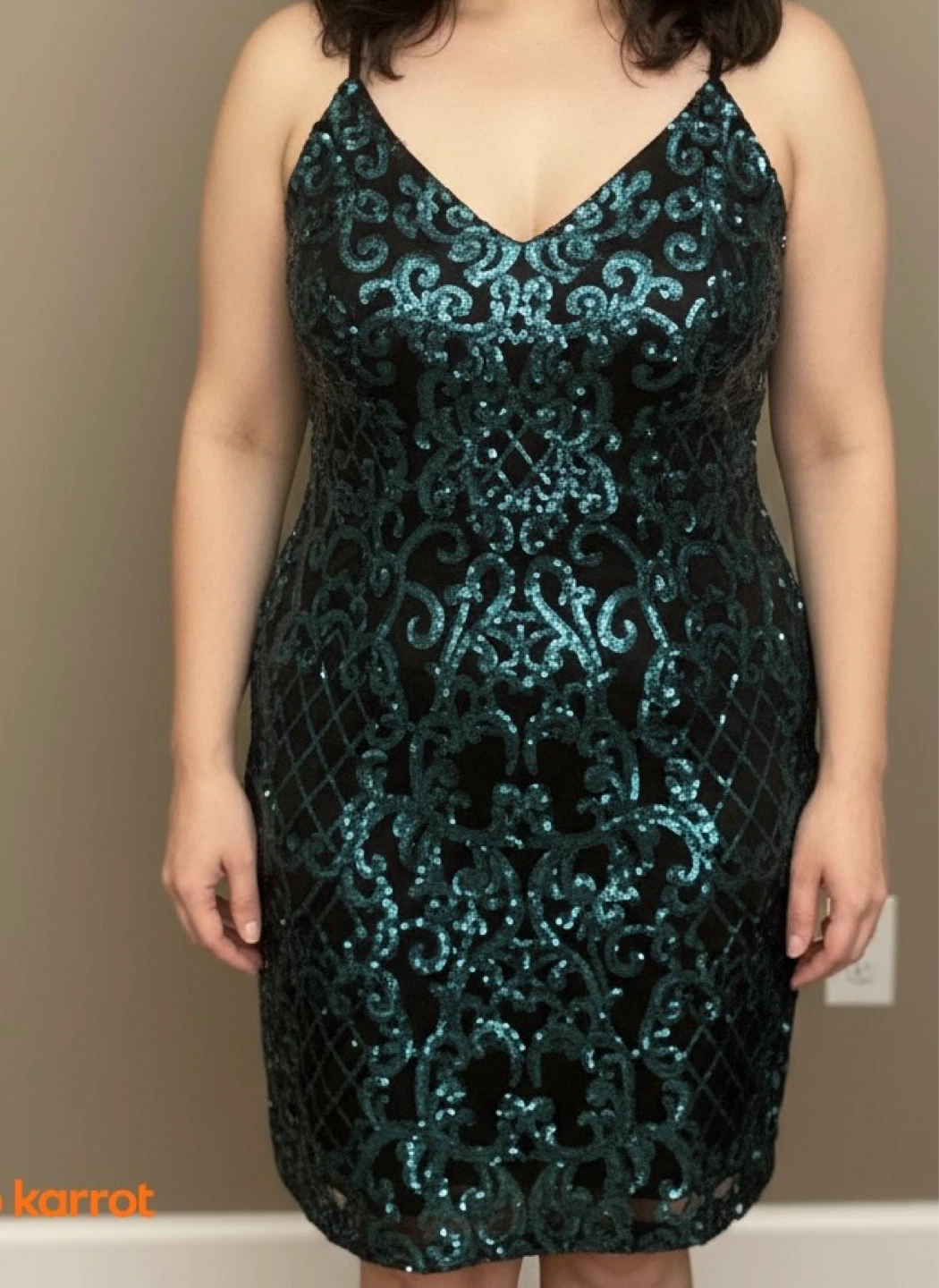Jules & Cleo Sequined Dress Size 2 Peacock - photo 4