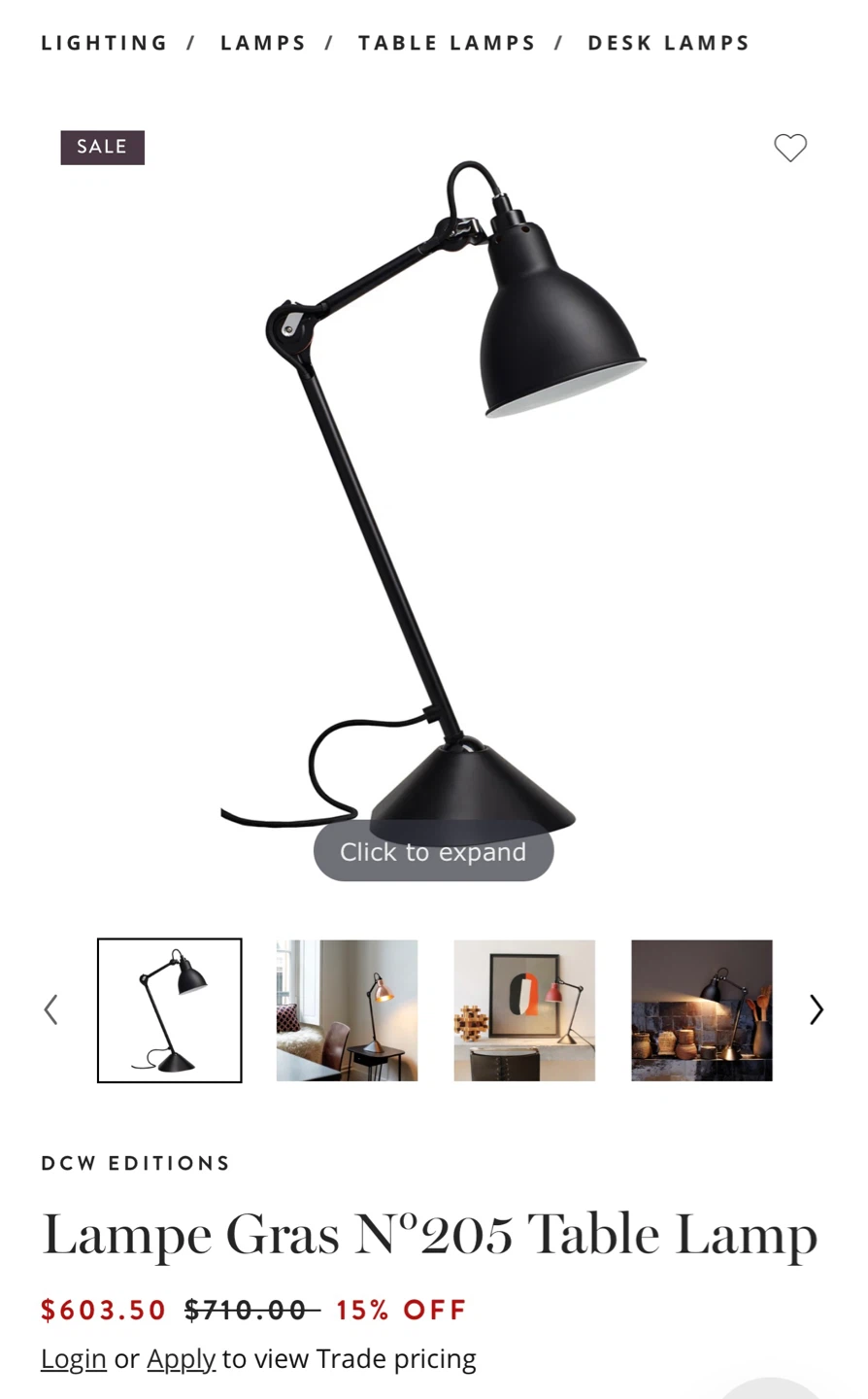 DCW Editions Lampe Gras N°205 Table Lamp - Black - photo 4