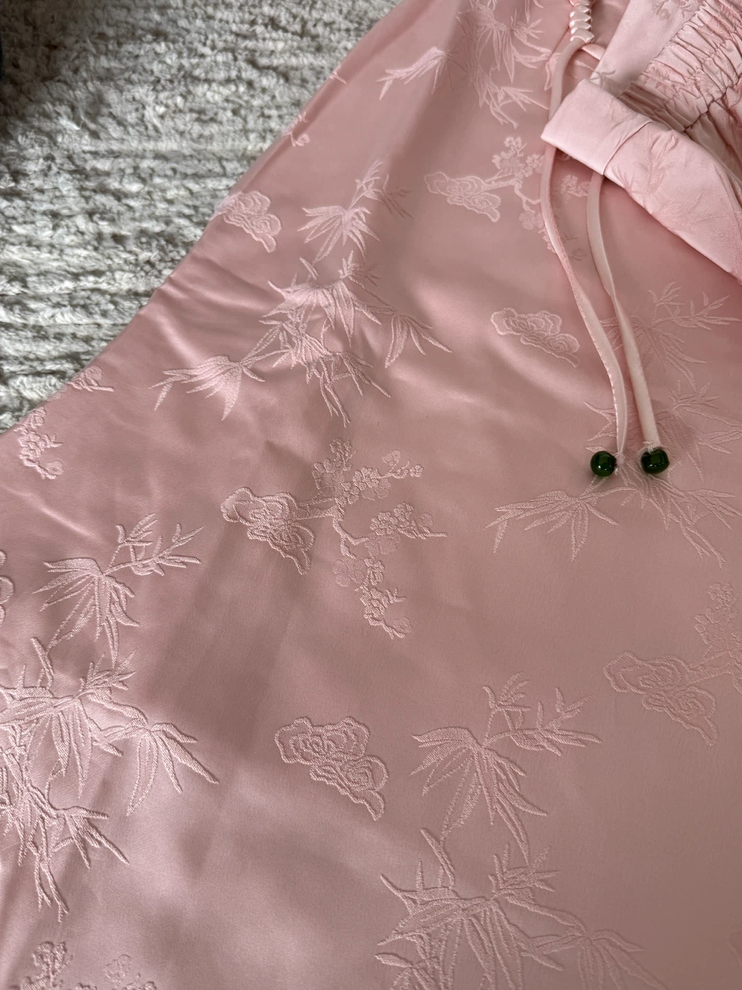Pink Brocade Mermaid Maxi Skirt Size S - photo 4