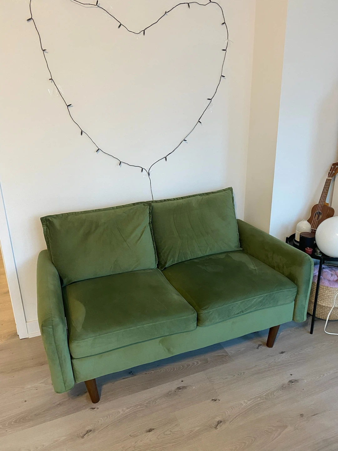 Green Velvet Loveseat
