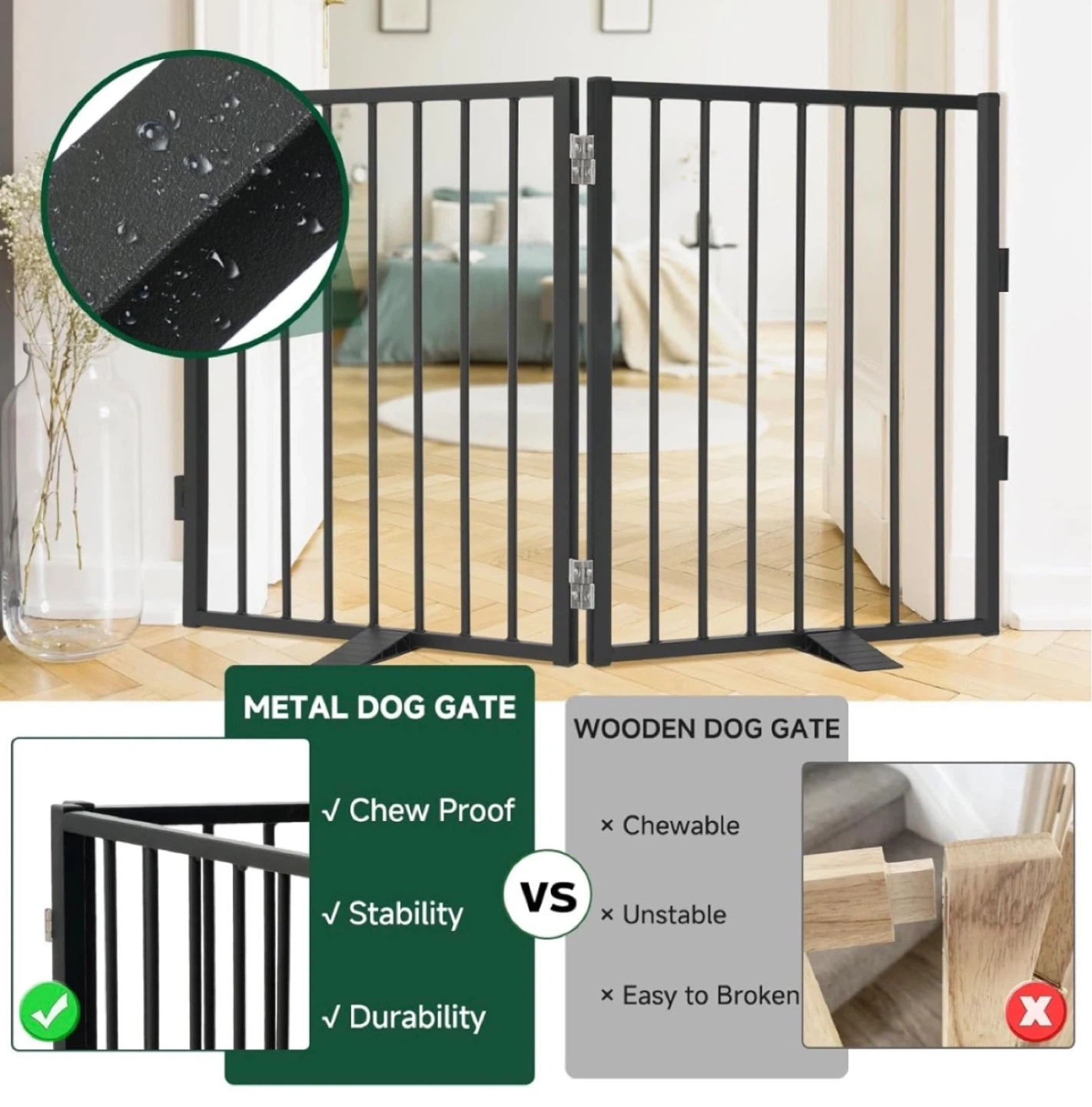 Snagle Paw Metal Freestanding Dog Gate - photo 3