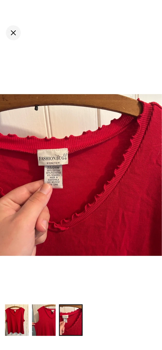 Fashion Bug Women's Red Sleeveless V-Neck Top - photo 3