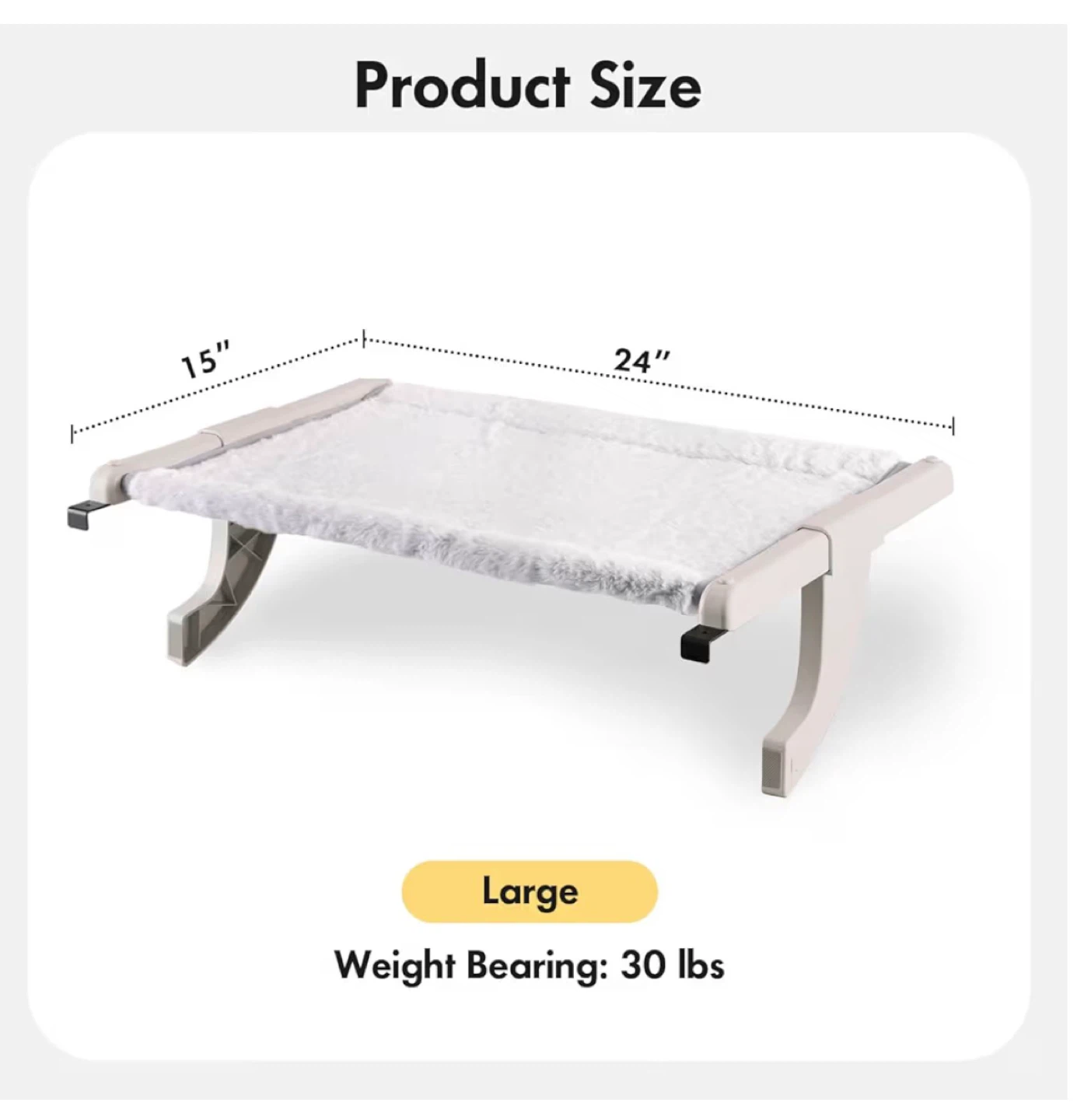 Window Cat Perch - Large, 30 lbs Weight Bearing C25 - photo 4