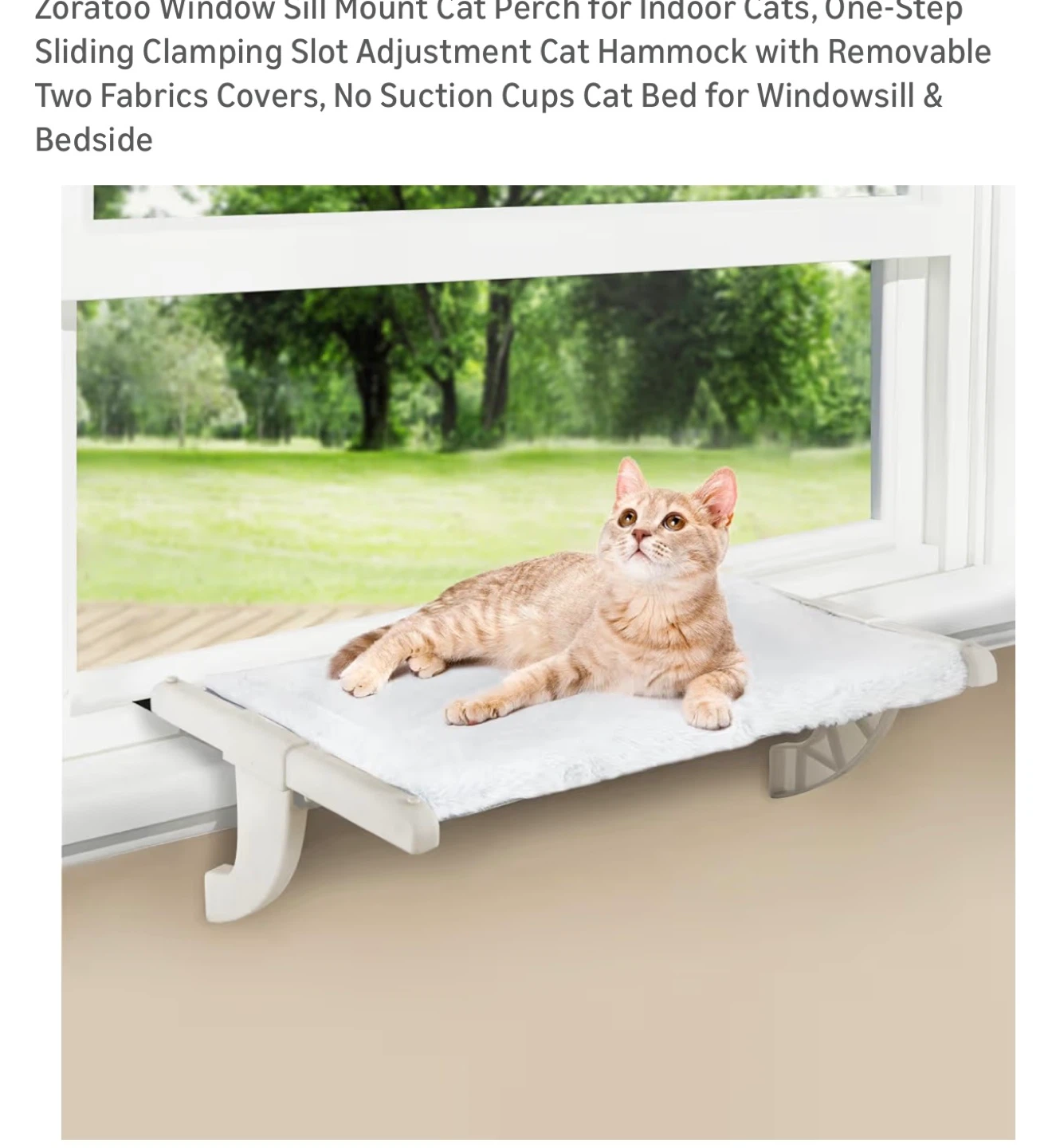 Window Cat Perch - Large, 30 lbs Weight Bearing C25