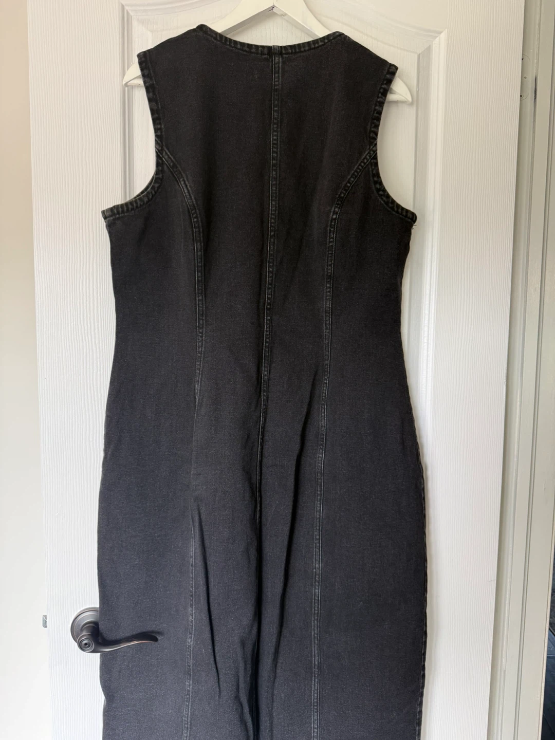 Abercrombie Black Denim Sleeveless Dress 👗 XL - photo 2