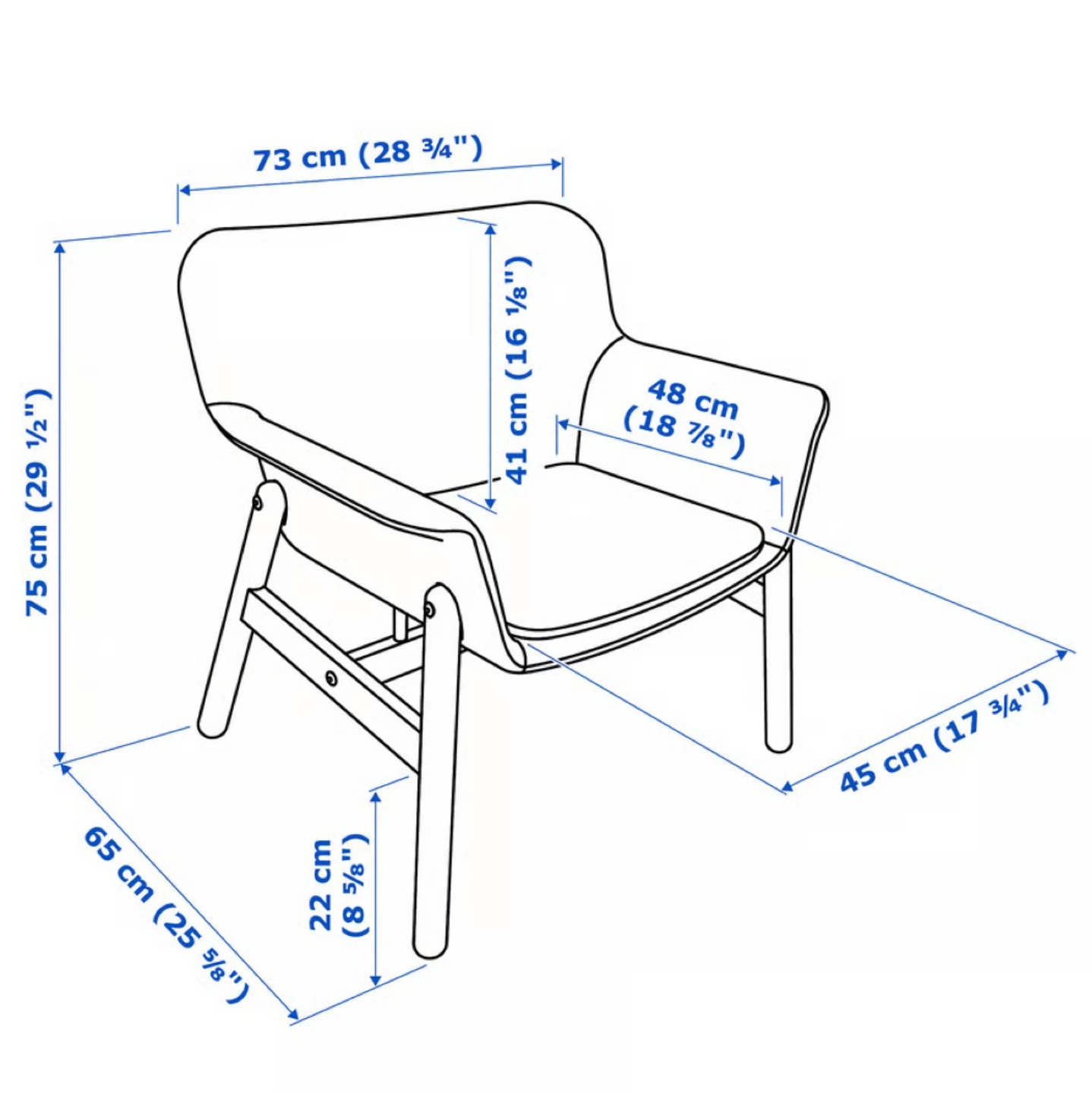 IKEA VEDBO Armchair (Gunnared Blue) - photo 4