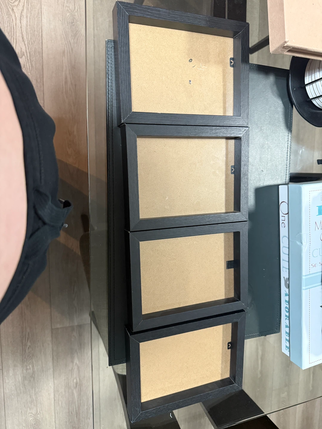 Set of 4 Black Picture Frames 5’x9’