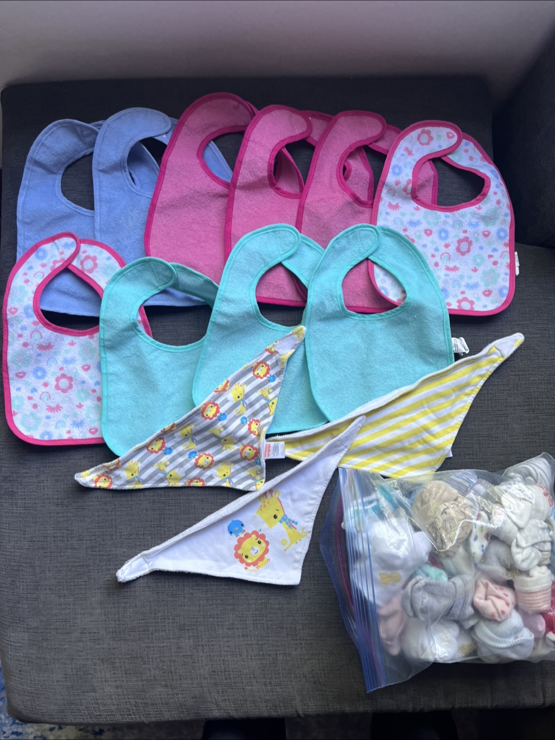 New Baby Bibs, Socks and Mitts