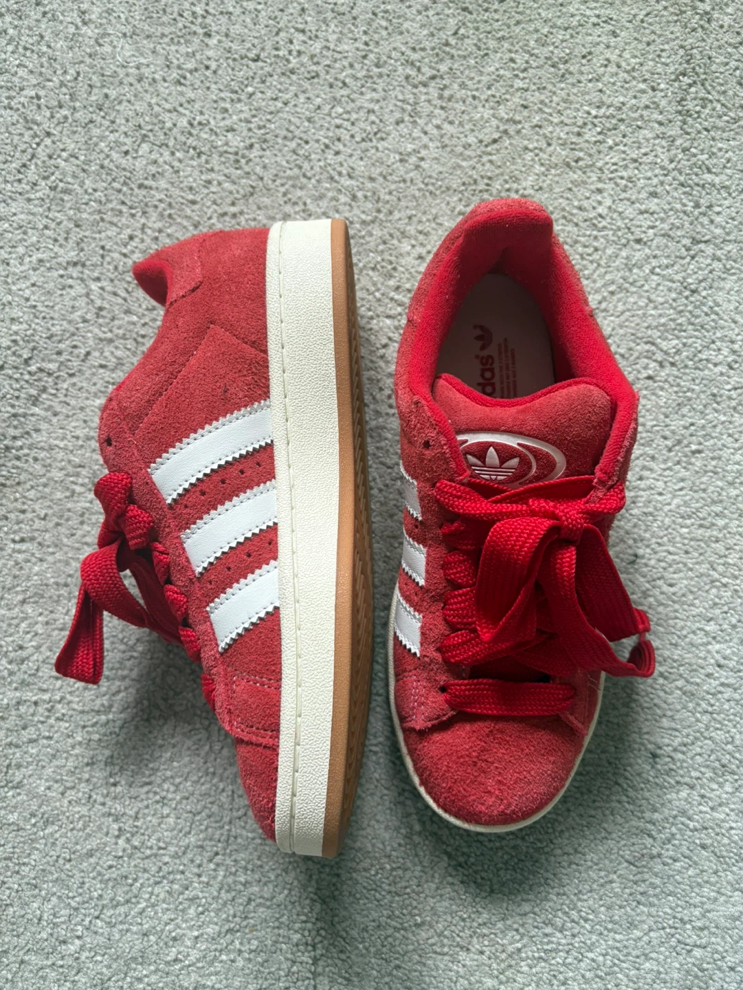 Red Adidas Campus Sneakers Size 5 youth